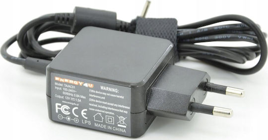 Energy4U Laptop Charger 18W 12V 1.5A for Acer with Detachable Power Cable