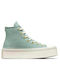 Converse Chuck Taylor All Star Modern Lift Crafted Stitiching Γυναικεία Sneakers Πράσινα