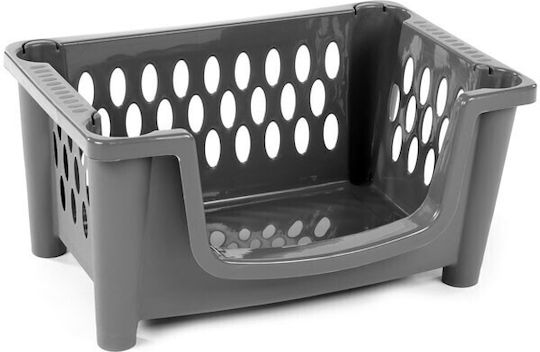 Homeplast Carina Aufbewahrungskorb Kunststoff Grey 49x34x25cm 1Stück