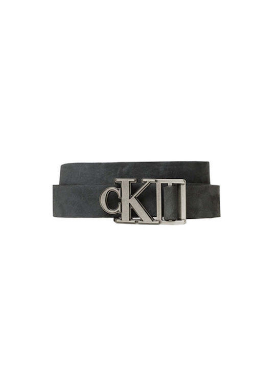 Calvin Klein Belt Δερμάτινη Γυναικεία Ζώνη Μαύρη