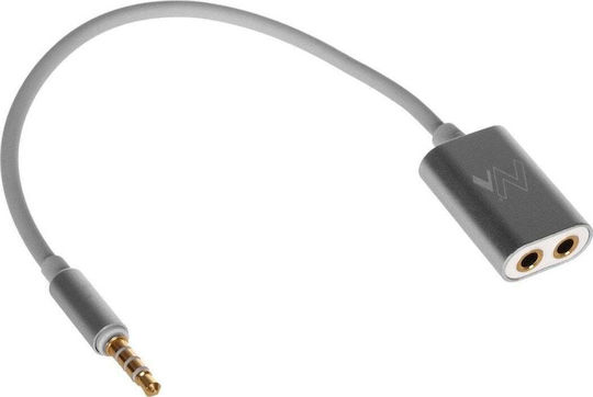 Maclean Energy 3.5mm Male to 3.5mm 2x Female Converter White 1 Piece MCTV-580