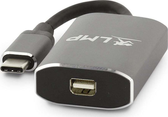 LMP Μετατροπέας USB-C male σε mini DisplayPort female Γκρι 1τμχ