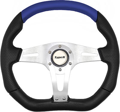 Autoline Τύπου Isotta Car Steering Wheel with 35cm Diameter Blue/Black