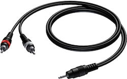Procab 3.5mm male-2x RCA male 1.5m CAB711/10 Procab 3.5mm male-2x RCA male 1.5m CAB711/10