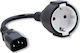 Qoltec Power Cable Qoltec Iec 320 C14 Schuko Adapter Cable 0,15 M