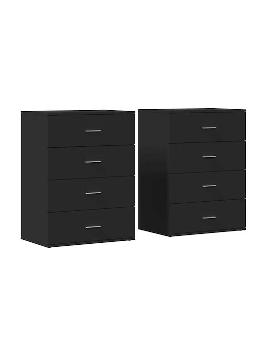 Sideboard Wooden Black 60x39x80cm