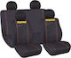 Autoline Car Cover Set 8pcs Velvet Black / Red