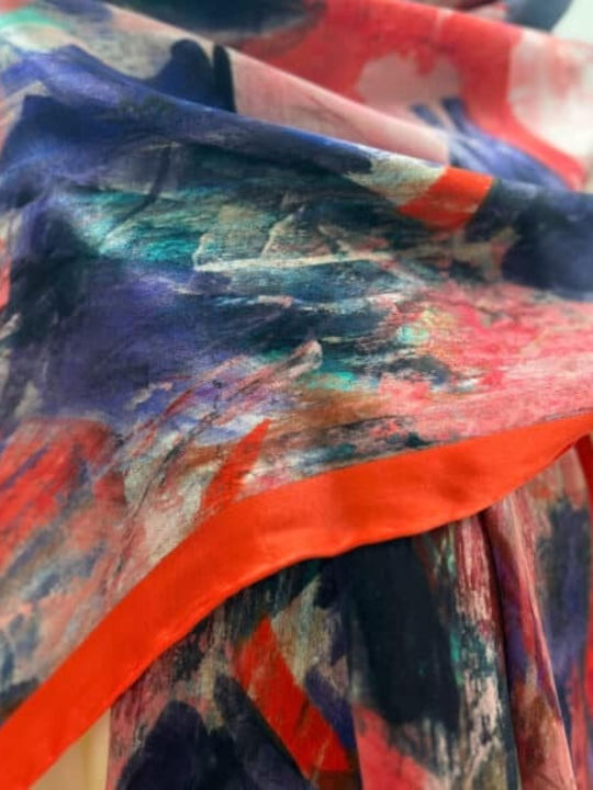 Fular de damă din mătase Multicolor