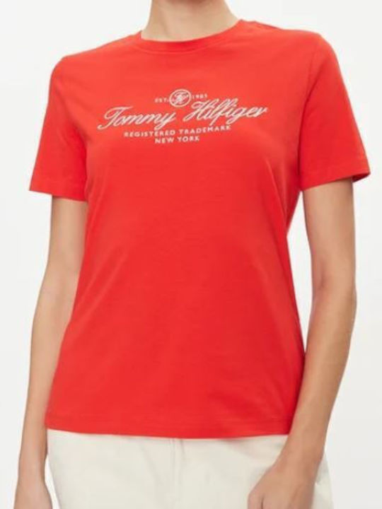 Tommy Hilfiger Γυναικείο T-shirt Red