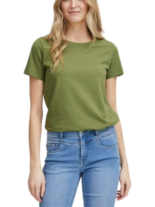 Fransa Damen T-shirt Khaki