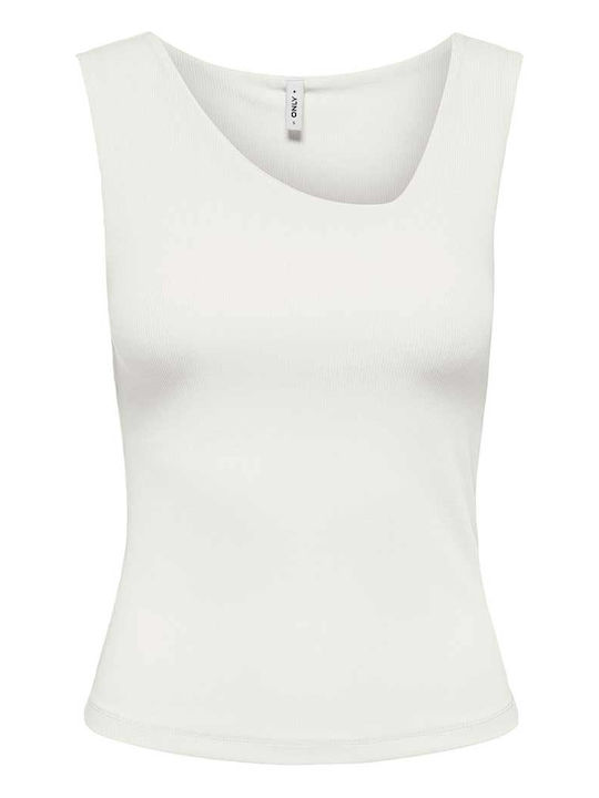 Only Damen Bluse Ärmellos Cloud Dancer White