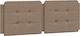 vidaXL Headboard Pillow with Leather Cappuccino...