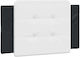 vidaXL Headboard Pillow with Leather White and ...