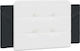 vidaXL Headboard Cushion with Leather White Bla...