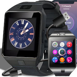E039 Smartwatch με SIM (Μαύρο)