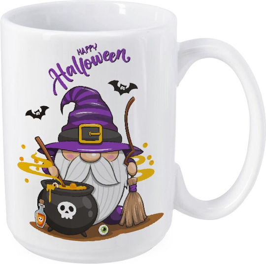 Koupakoupa Happy Halloween (Halloween) Becher Keramik Weiß 450ml
