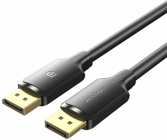 Vention Cable DisplayPort male - DisplayPort male 2m Μαύρο