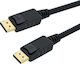 PremiumCord Cable DisplayPort male - DisplayPort male 2m Μαύρο (kport5-02)