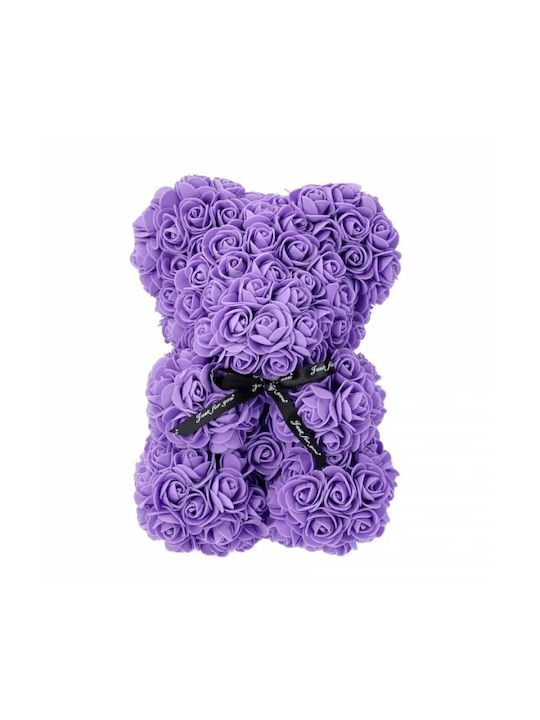 Ursuleț din Trandafiri Artificiali Purple 25cm ...