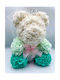 Bear of Artificial Roses Multicolour 40cm Mohicans Black Line