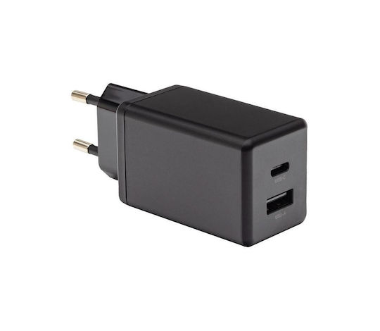 Patona Charger Without Cable with USB-A Port and USB-C Port 45W Power Delivery Blacks (IM1293)