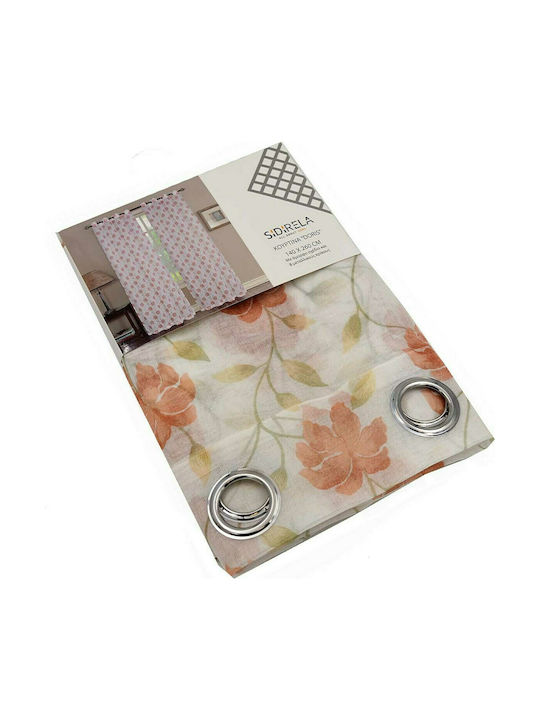 Sidi Home Plast Κουρτίνα με Τρουκς Flower Multi 140x260εκ.