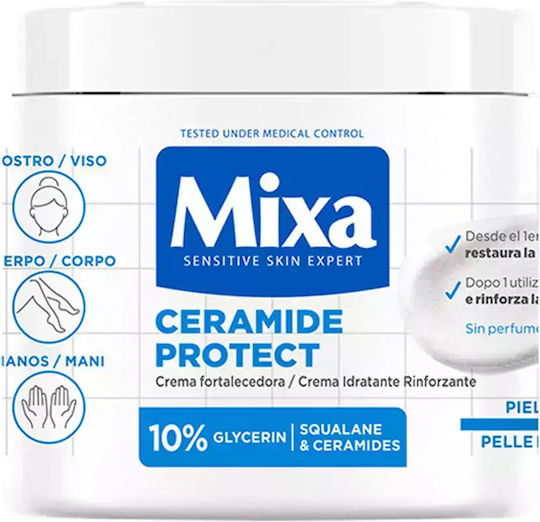Mixa Mixa Ceramide Protect Moisturizing Body Cream with Shea Butter for Dry and Sensitive Skin 400ml