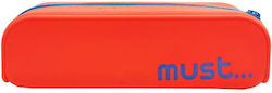 Must Team Silicone Pencil Case Cylinder Orange