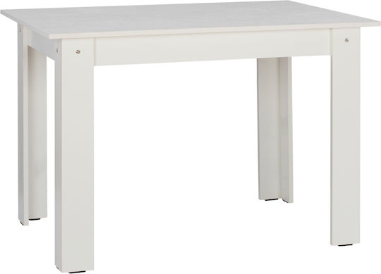 Kelvin Masă Bucătărie Alb 140x80x77buc