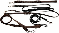 Lesă din piele cu ulei de ceară Camelot pentru animale de companie, maro, 15mmx200cm