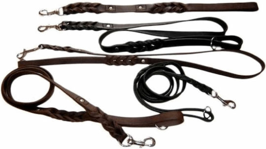 Lesă din piele cu ulei de ceară Camelot pentru animale de companie, maro, 15mmx200cm
