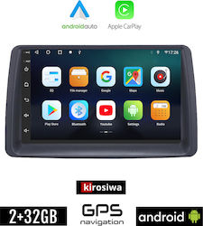 Kirosiwa Car-Audiosystem für Fiat Panda 2003-2012 (Bluetooth/USB/AUX/WiFi/GPS/Apple-Carplay/Android-Auto) mit Touchscreen 7"