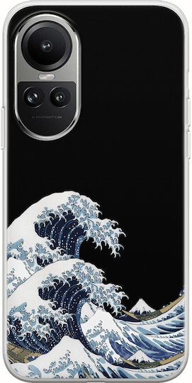 Black Wave Oppo Reno 10 Pro 5G Flexible TPU Transparent Silicone