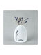Synchronia Decorative Glass Vase White 7.5xH9.5cm