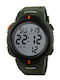 Skmei Digital Men's Watch 47mm Battery with Rubber Strap Army Green