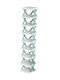 Plastic Shoe Organizer with 9 Shelves Blue