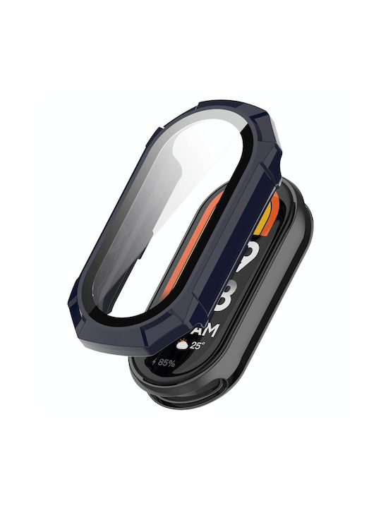 Xiaomi Mi Band 8 Pc + Tempered Glass Integrated Protective Watch Case Ink Blue