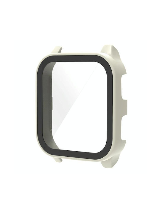Garmin Venu Sq2 PC + 9H gehärtetes Glas integrierte Schutzhülle für die Uhr Elfenbein Weiß Garmin Venu Sq2 PC + 9H gehärtetes Glas integrierte Schutzhülle für die Uhr Elfenbein Weiß