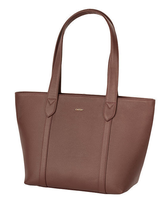 Leather Women's Bag Shopper Shoulder Burgundy