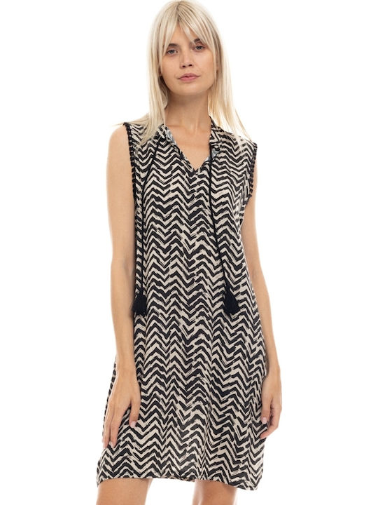 Pink Label Damen Mini Kleid Strand Pink