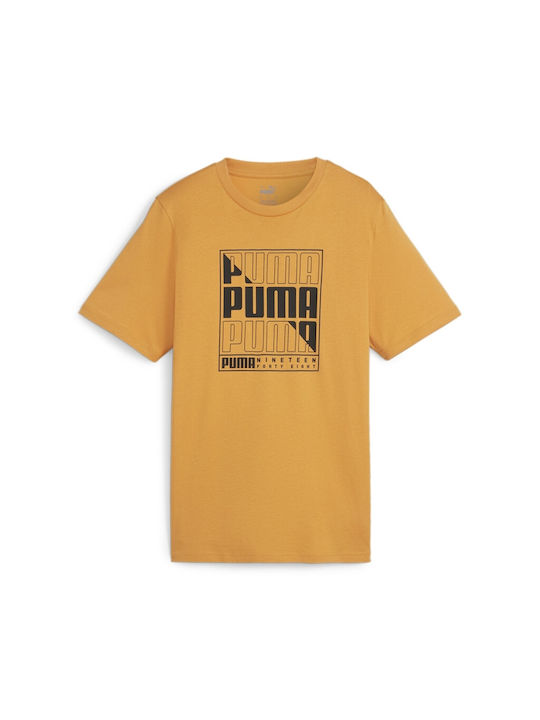 Puma Men's Short Sleeve T-shirt Mustard