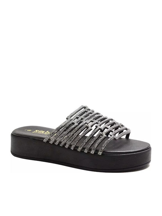 Flache Sandalen für Damen in Schwarz Farbe