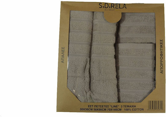 Sidirela Set Prosoape de Baie 3 buc Line Gri