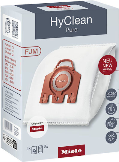 Miele Fjm Hyclean Vacuum Cleaner Bags 4pcs Compatible with Vacuum Cleaner Miele