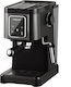 Finlux Μηχανή Espresso 1100W Πίεσης 20bar Μαύρη FEM-1698