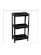 Sidirela Kitchen Rack Plastic 3 Tiers Black 35x23x70cm