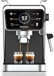 Rohnson Hot & Cold R-98015 Αυτόματη Μηχανή Espresso 1350W Πίεσης 20bar Μαύρη