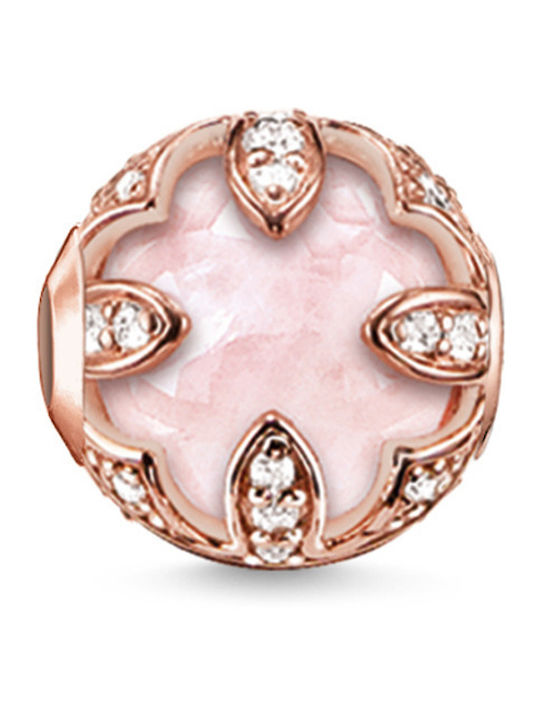 Thomas Sabo Charm από Ροζ Επιχρυσωμένο Ασήμι Ροζ