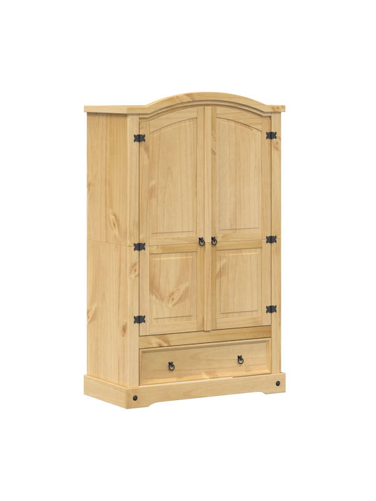 Double Door Wardrobe Coffee 101x52x170cm