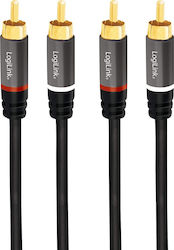 LogiLink CA1208 2x RCA De Sex Masculin - 2x RCA De Sex Masculin 7.5m